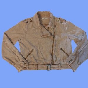 Pol Women's Tan Corduroy Jacket Size Medium